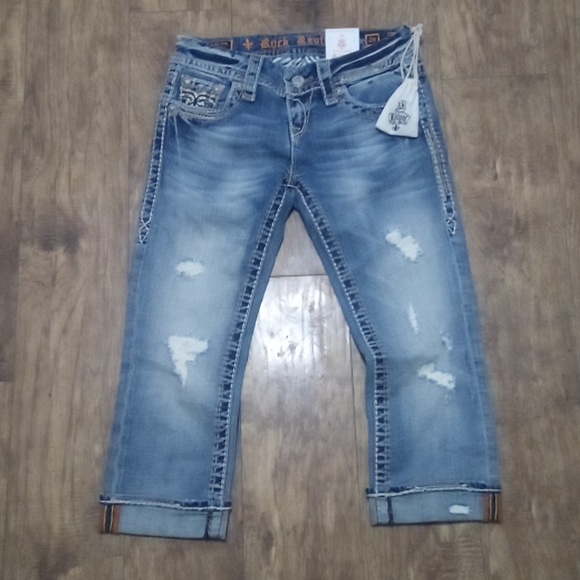 Rock Revival Capri 26 Bella Embroidered Distressed NWT - Picture 2 of 13
